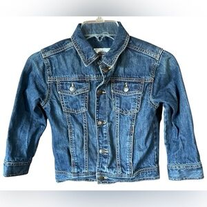 Gymboree Denim Jean Jacket Unisex Boys Girls  Size 5/6 Blue bonus Henley shirt